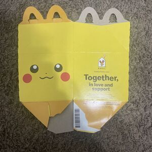 Mcdonalds Happy Meal Pokémon 25th Anniversary Pikachu Happy Meal Box Empty (A)